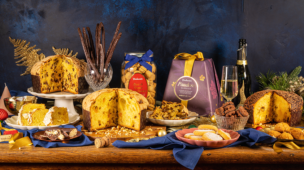 Selection of festive Carluccio's food and drink products